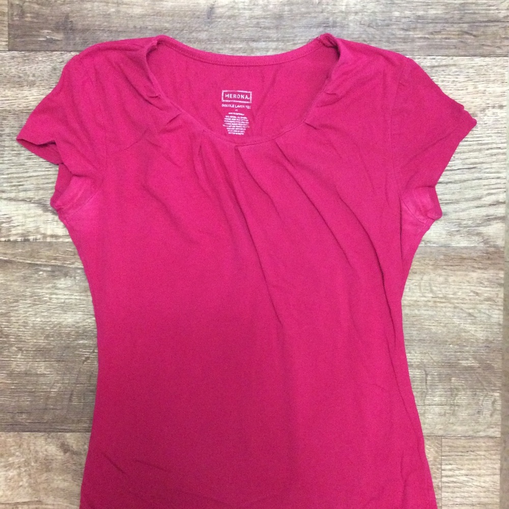 Merona XS short sleeve pink tee